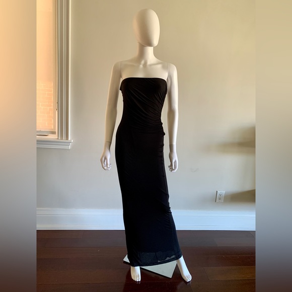 Vintage BCBG Max Azaria Strapless Gown in Black - Picture 1 of 9